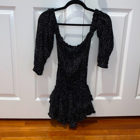 Blue Life Pants - Blue Life polka dot off shoulder romper sz XS